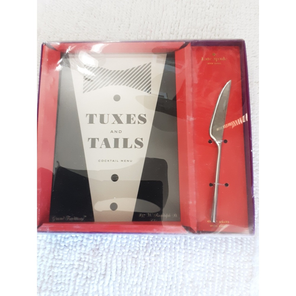 KATE SPADE LENOX Glass Cheese Board & Knife TUXES & TAILS Putting on the Glitz